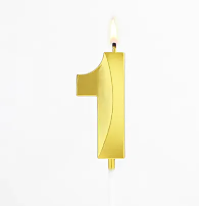 Golden number 1 candle
